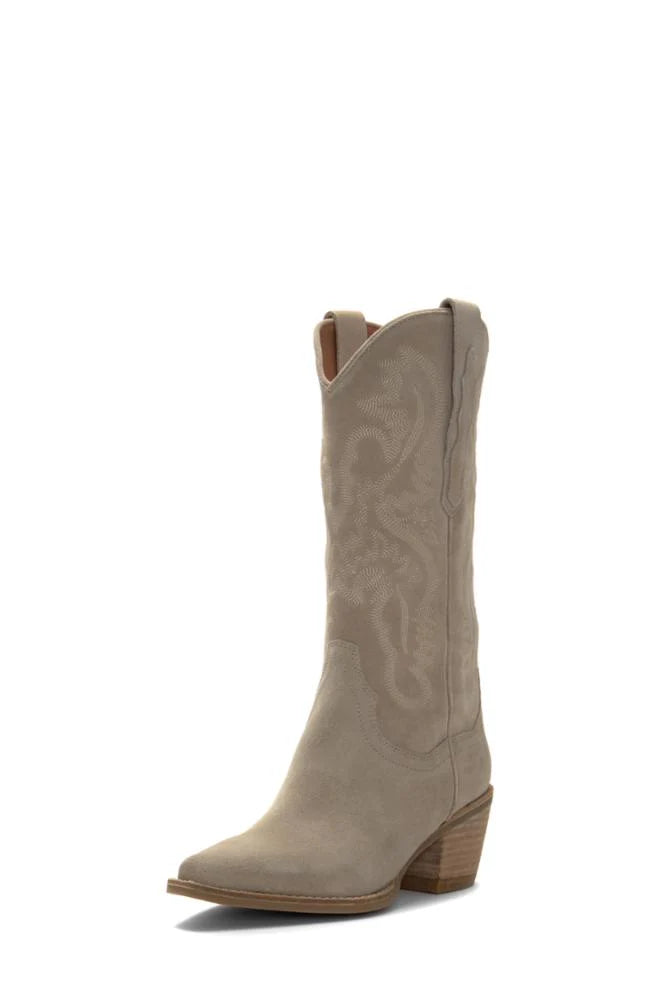 Jeffrey Campbell Dagget Cowboy Boot- Sand Suede - Styleartist