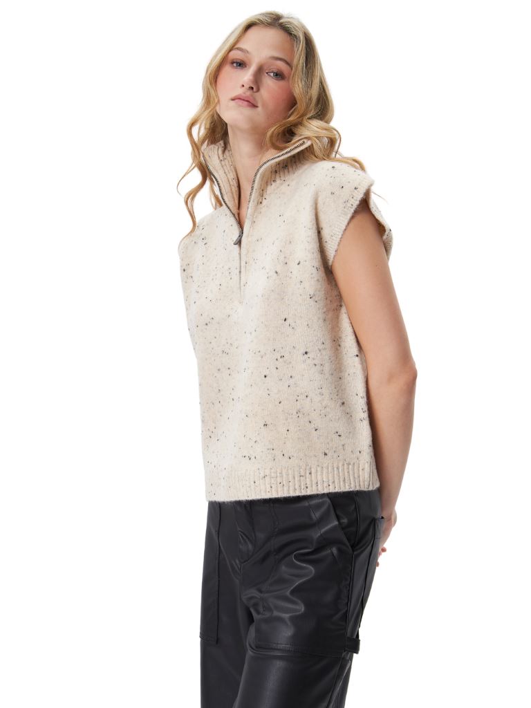 Spanx Velvet Half Zip Pullover Sweater for Women