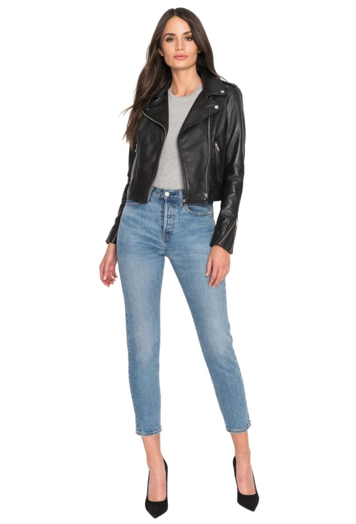 Lamarque Donna Signature Leather Biker Jacket - Styleartist