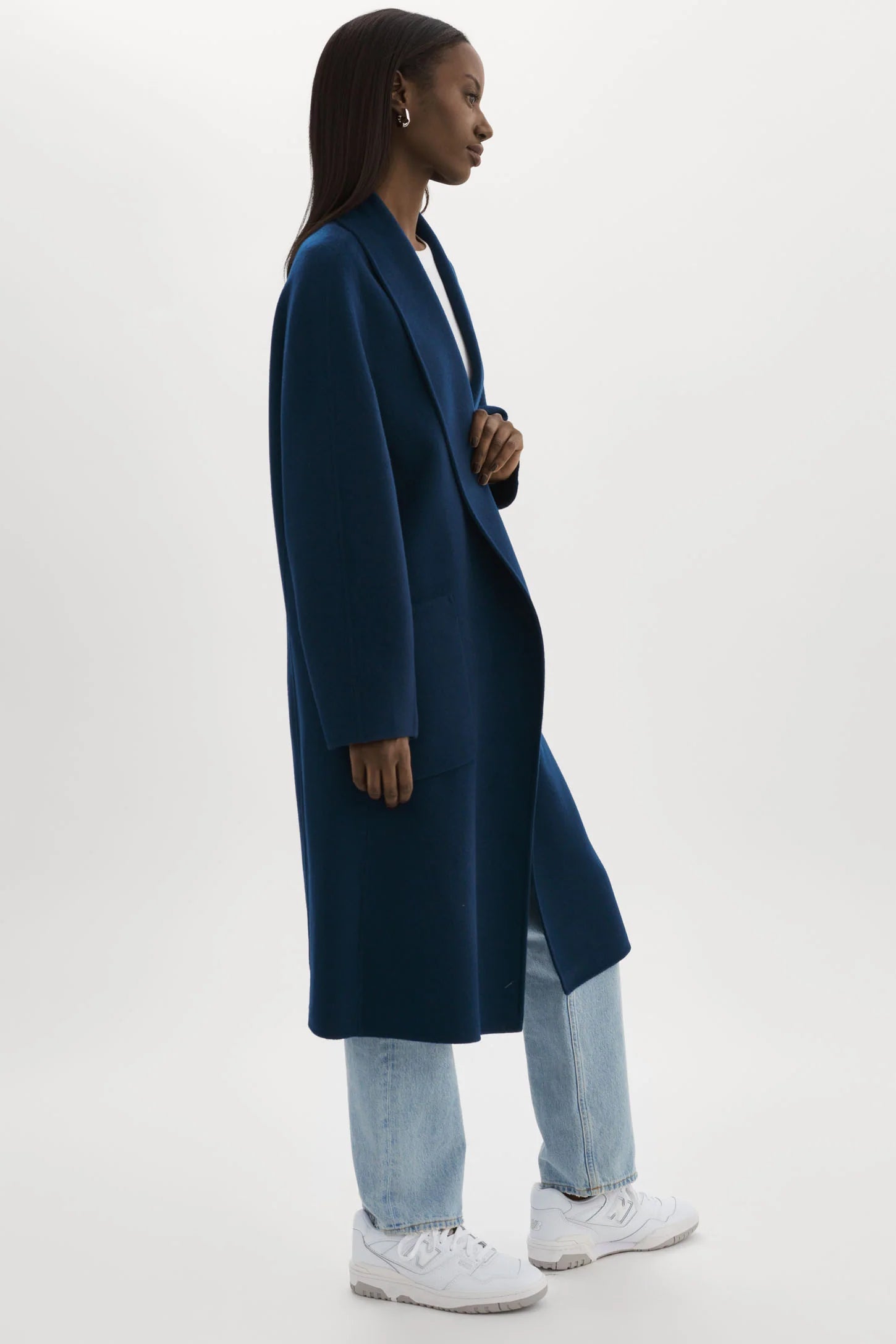 Shawl collar wool clearance coat