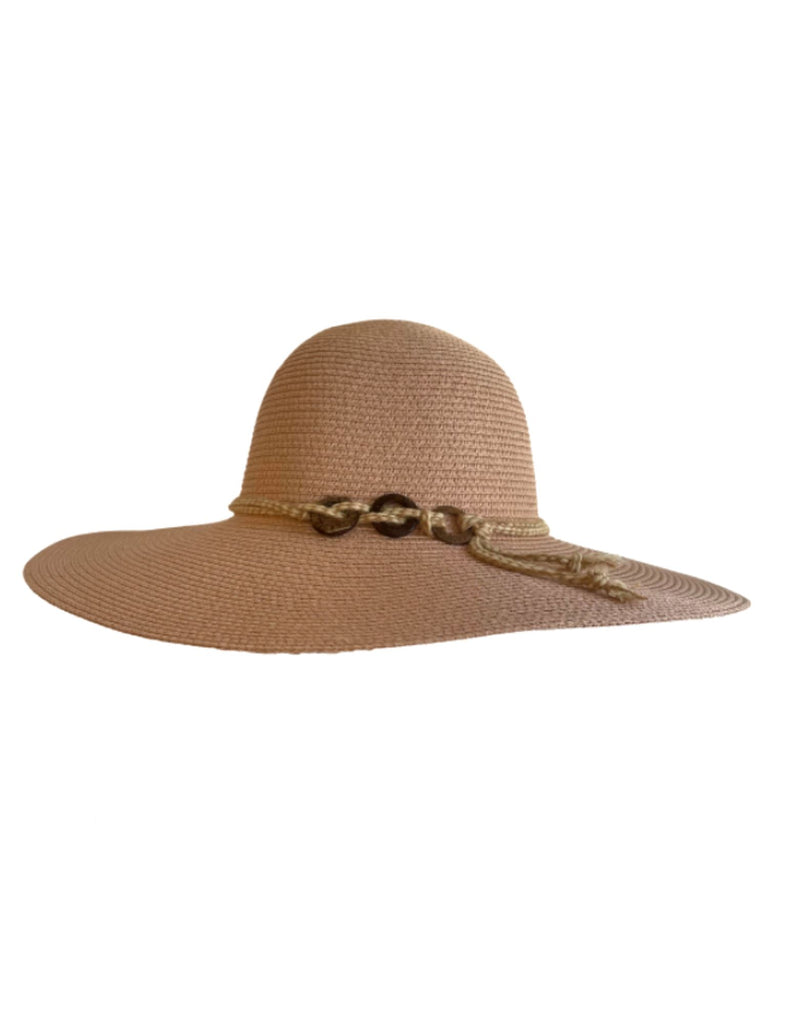 Large Brim Straw Hat- Pink - Styleartist