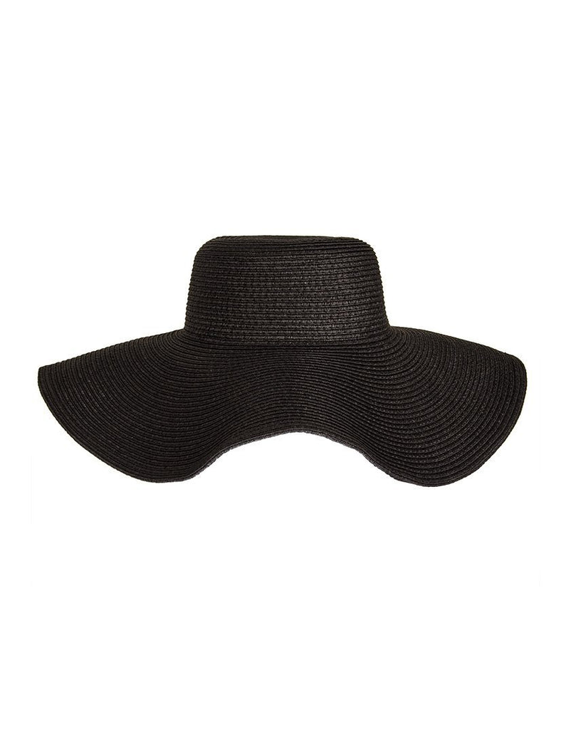 Large Floppy Straw Hat Black - Styleartist