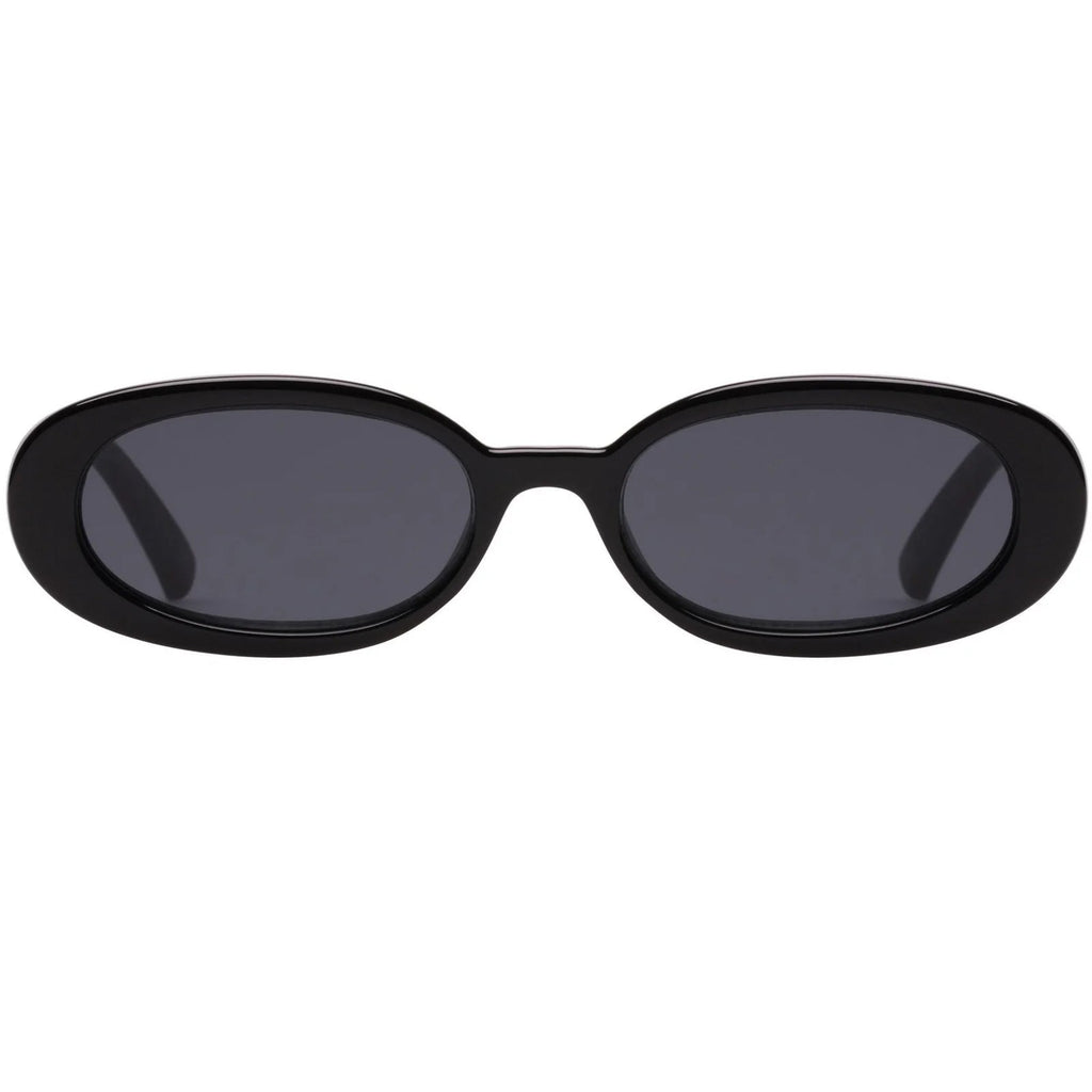 Le Specs Outta Love Oval Framed Sunglasses - Black - Styleartist