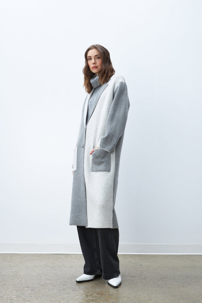 Line Remi Cardigan Coat- Contrast Heather - Styleartist