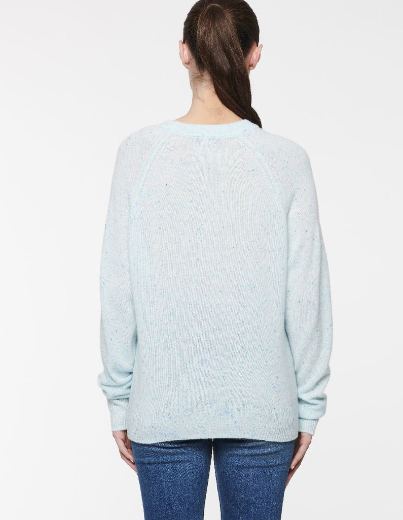 Line Seville Cashmere Crew Neck Sweater - Clearwater Blue - Styleartist