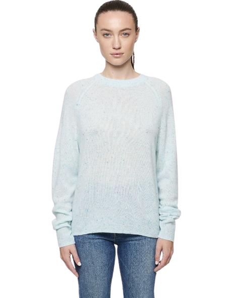 Line Seville Cashmere Crew Neck Sweater - Clearwater Blue - Styleartist