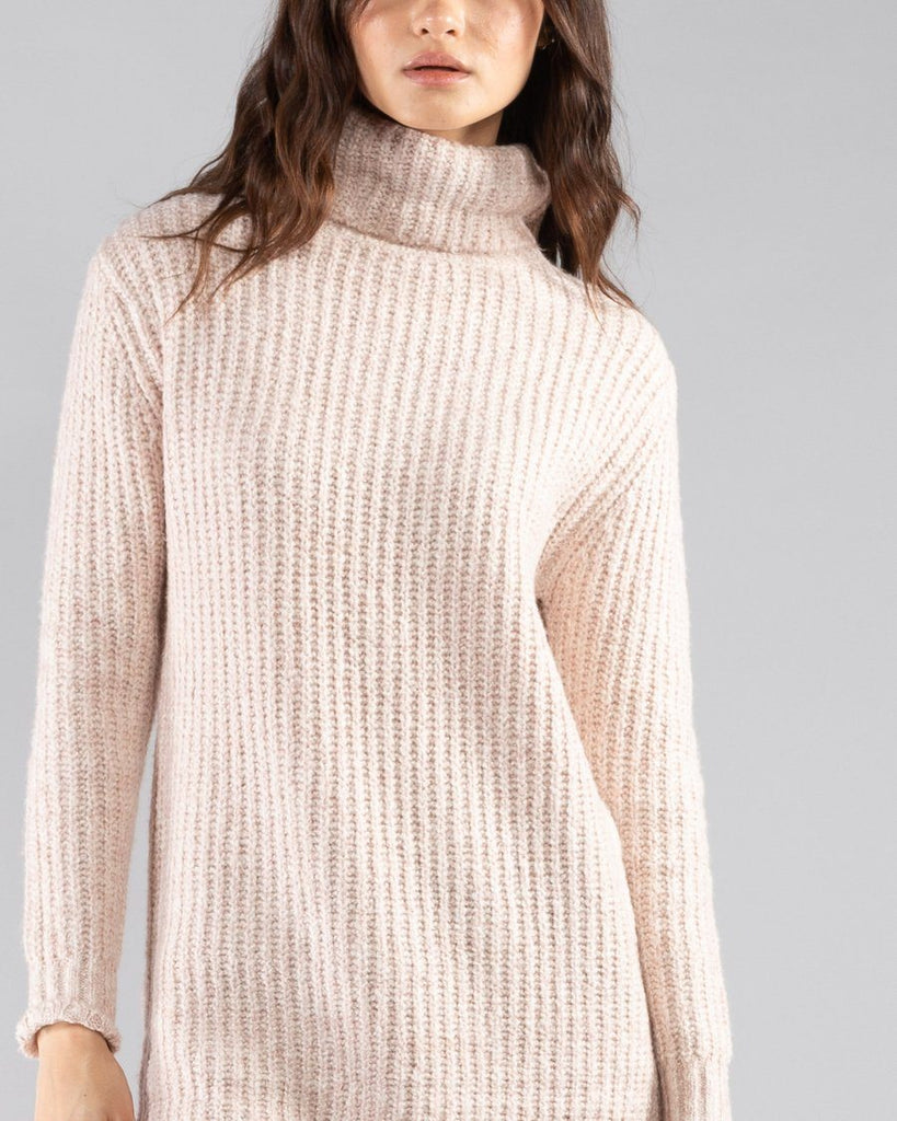 Line Trixie Knit Turtle Neck Sweater - Ballet - Styleartist