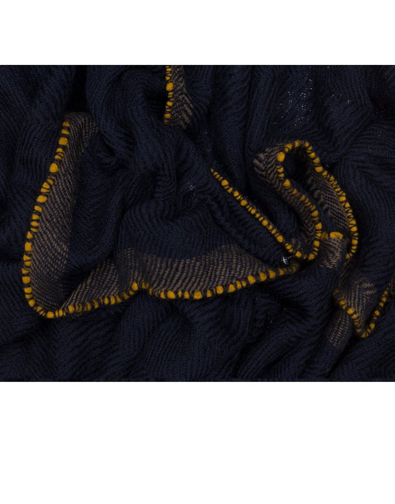 Lovat & Green Divino Navy Wool Scarf - Styleartist