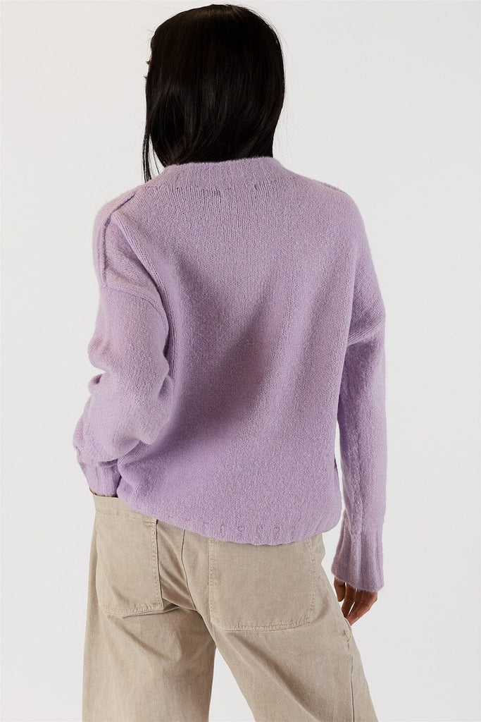Lyla & Luxe Tanya Crewneck Sweater - Lilac - Styleartist