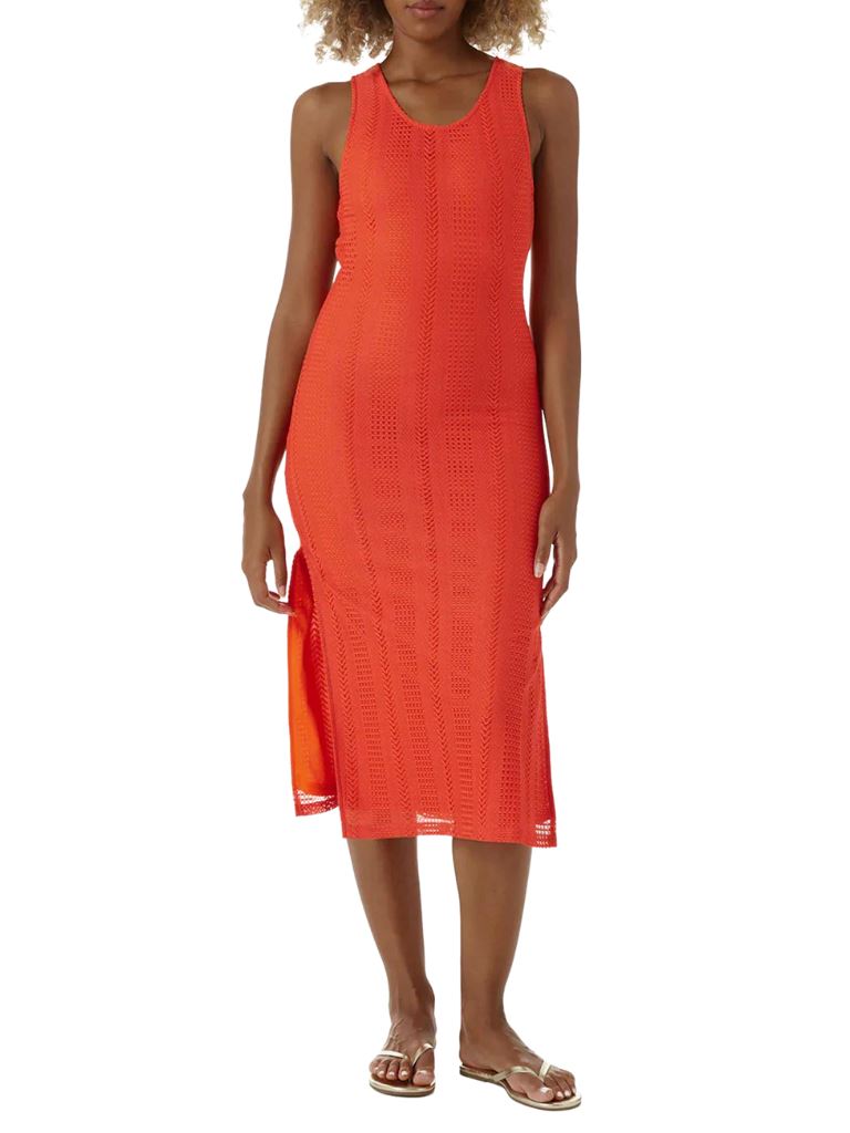 Melissa Odabash Hailey Midi Dress - Apricot - Styleartist