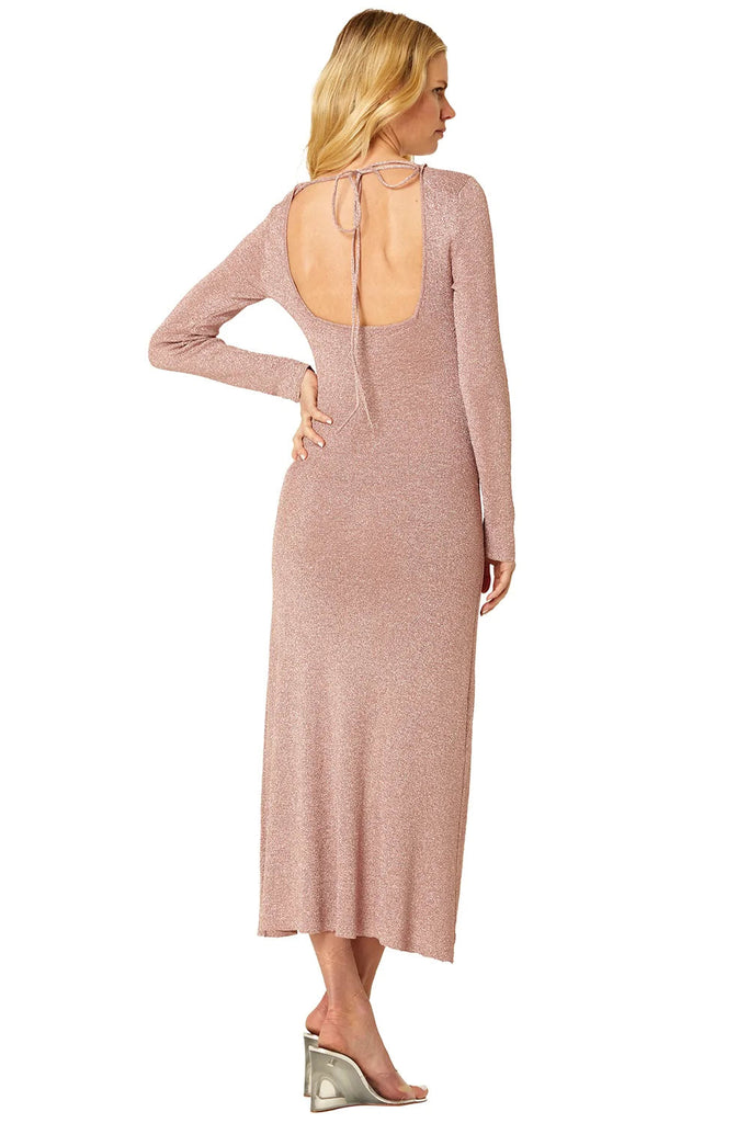 Misa Minka Longsleeve Cutout Dress - Rose - Styleartist