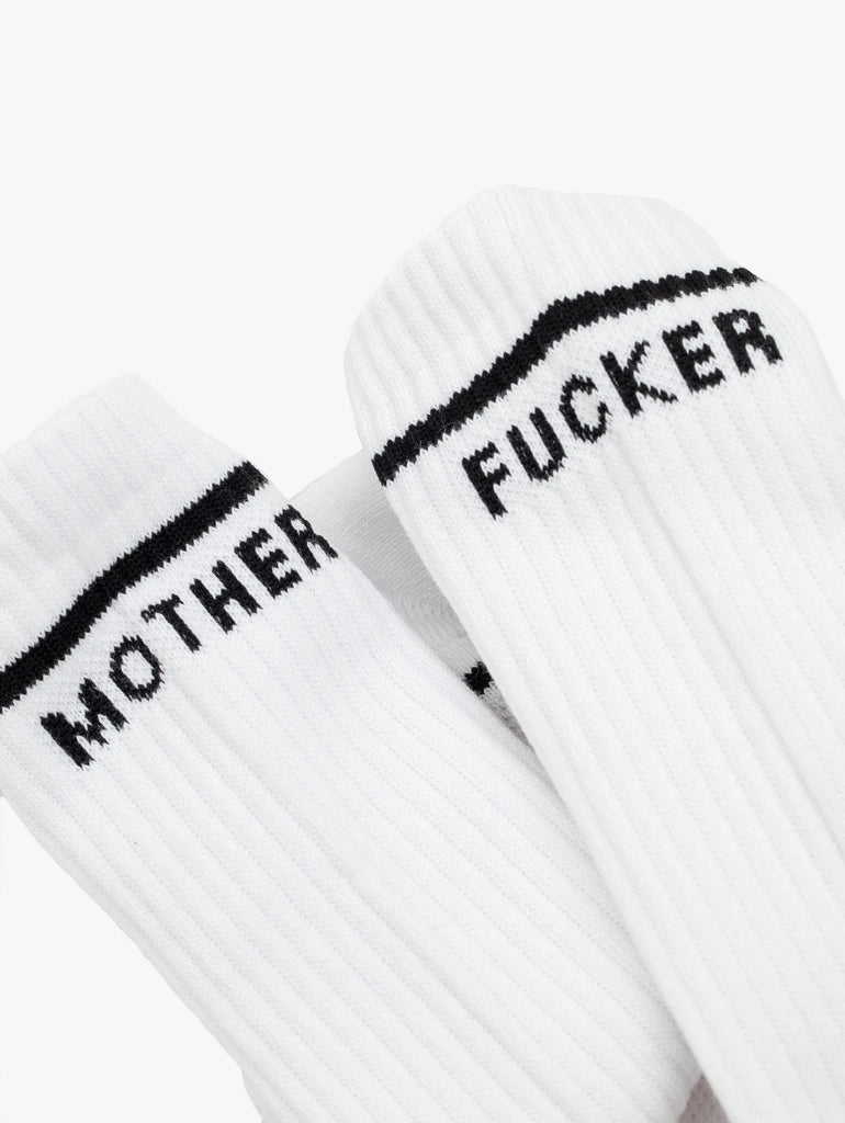 Mother Denim Baby Steps Socks- White Black - Styleartist