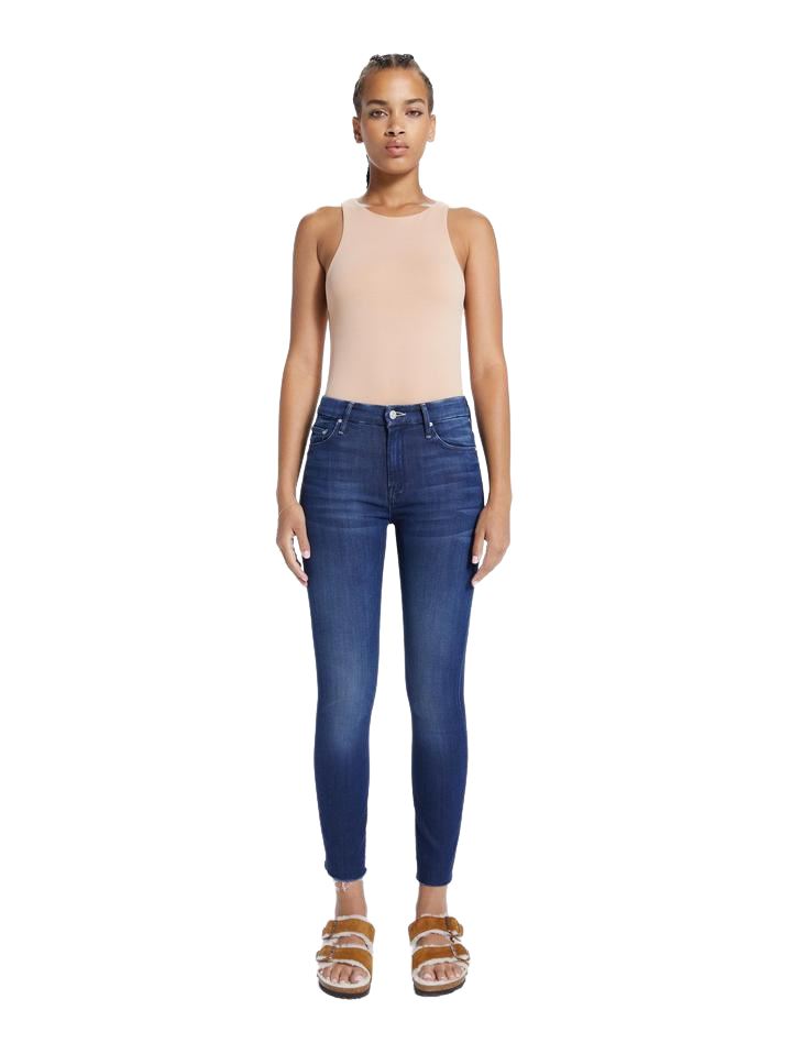 Mother Denim High Waisted Looker Ankle Fray- Tongue in Chic - Styleartist