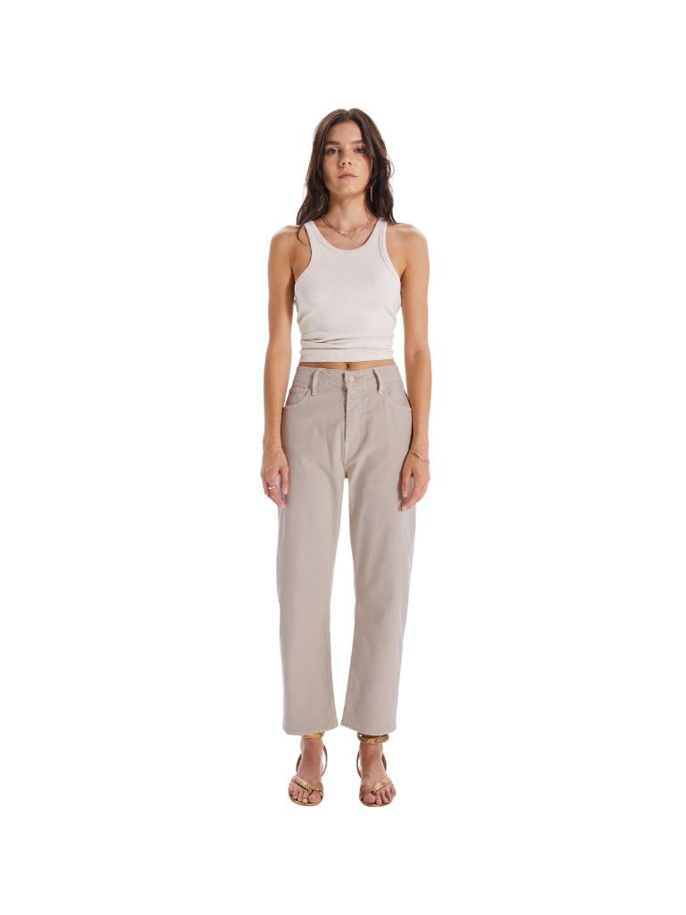 Mother Denim The Ditcher Crop Pant- Chalk Oxford Tan - Styleartist