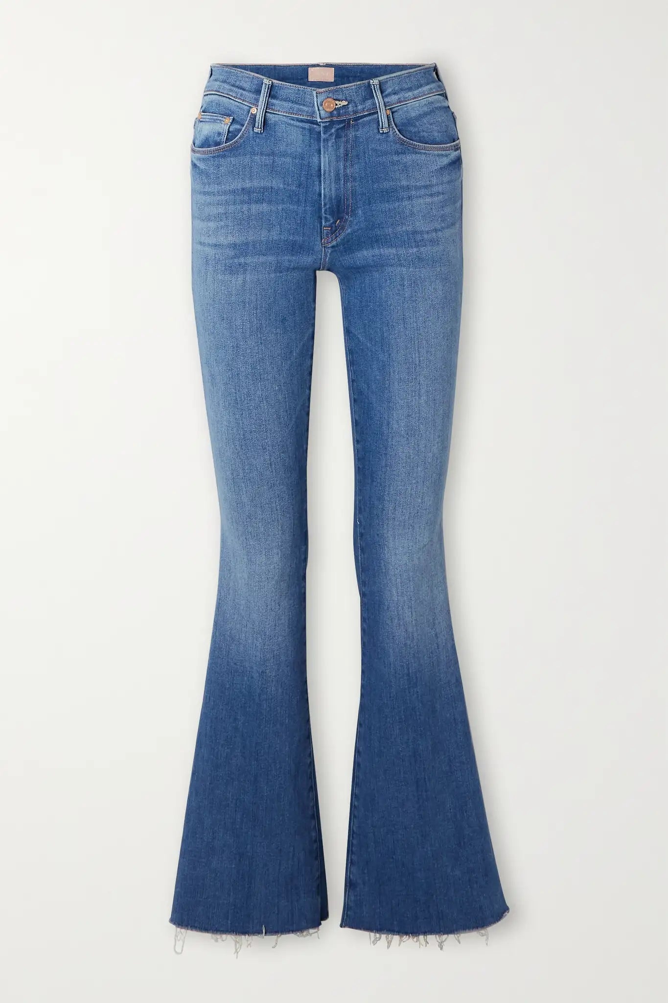 Mother Denim The Weekender Fray Mid-Rise Flare Jean- A Groovy Kind