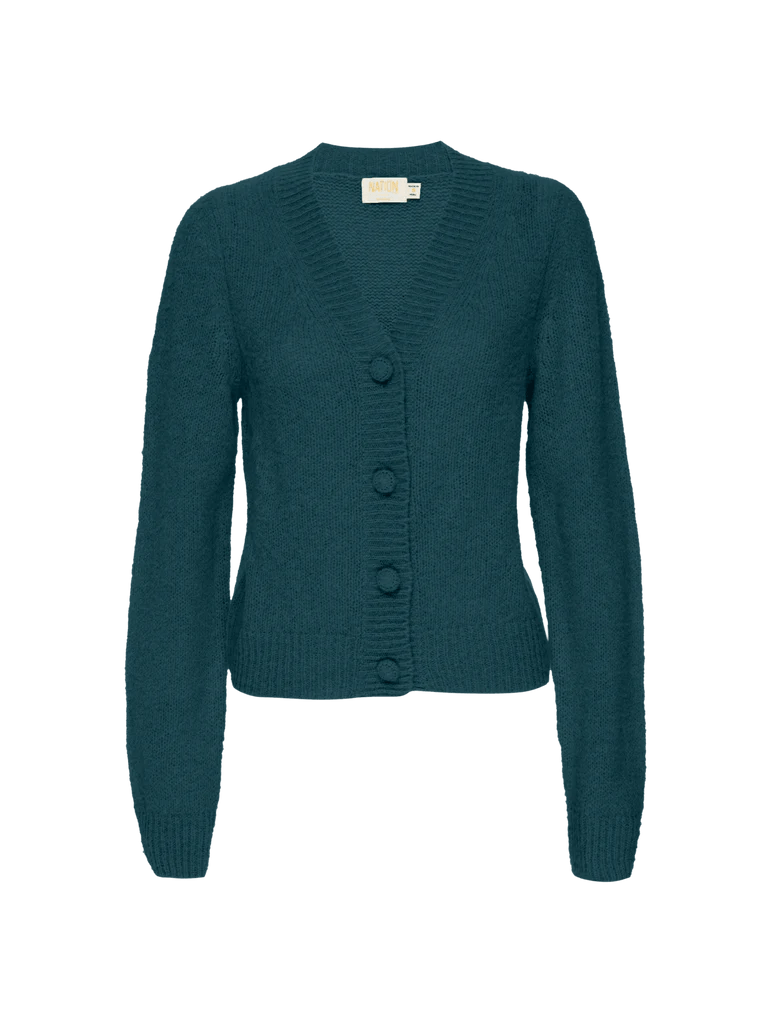 Nation Jamie Knit Cardigan - Deep Teal - Styleartist