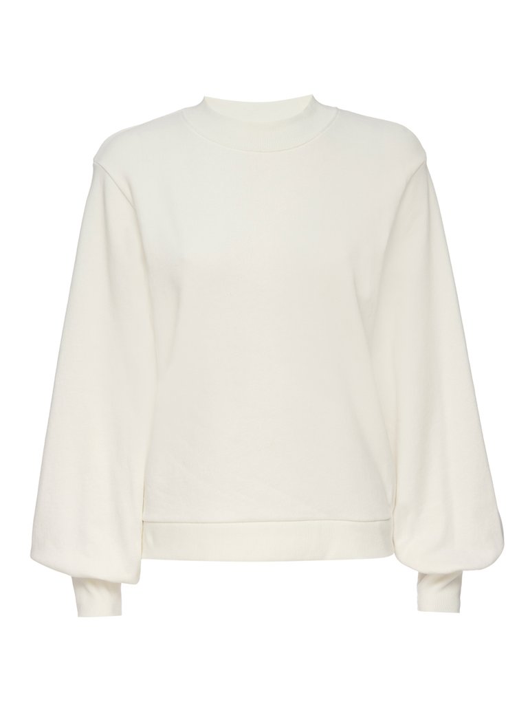 Nation Ltd Suky Mock Neck Sweatshirt  - Off White - Styleartist