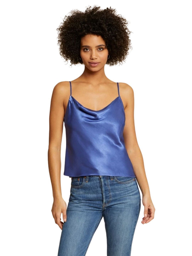 Nation Maxine Draped Neck Cami - Periwinkle - Styleartist