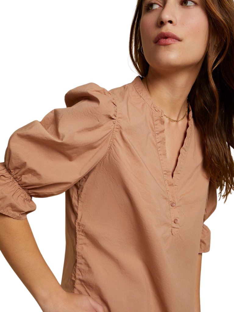 Nation Twyla Renaissance Blouse - Taupe - Styleartist