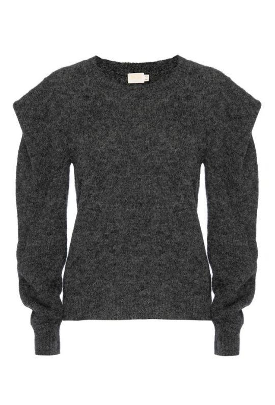 Nation Vicki Bold Shoulder Sweater - Charcoal - Styleartist