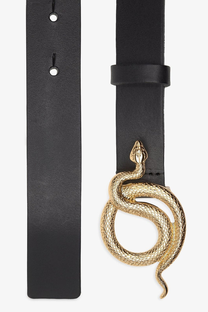 Notes Du Nord Paxton Leather Belt - Black Gold - Styleartist