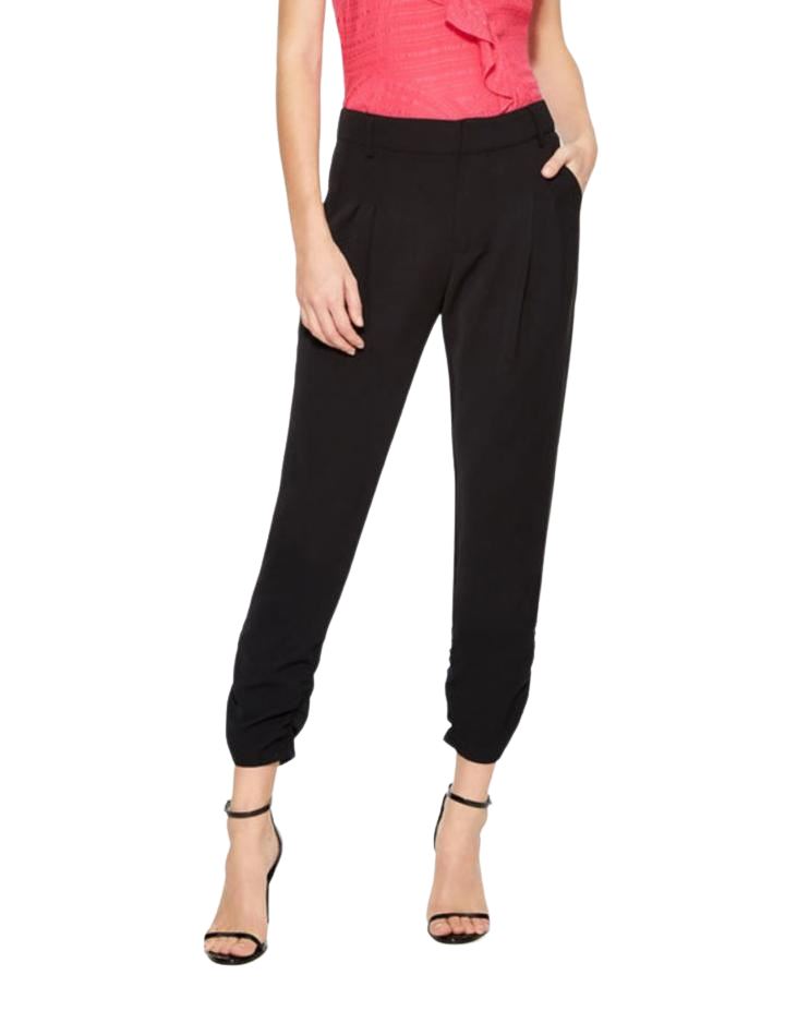 Parker Devlin Cropped Pleated Pant - Black - Styleartist