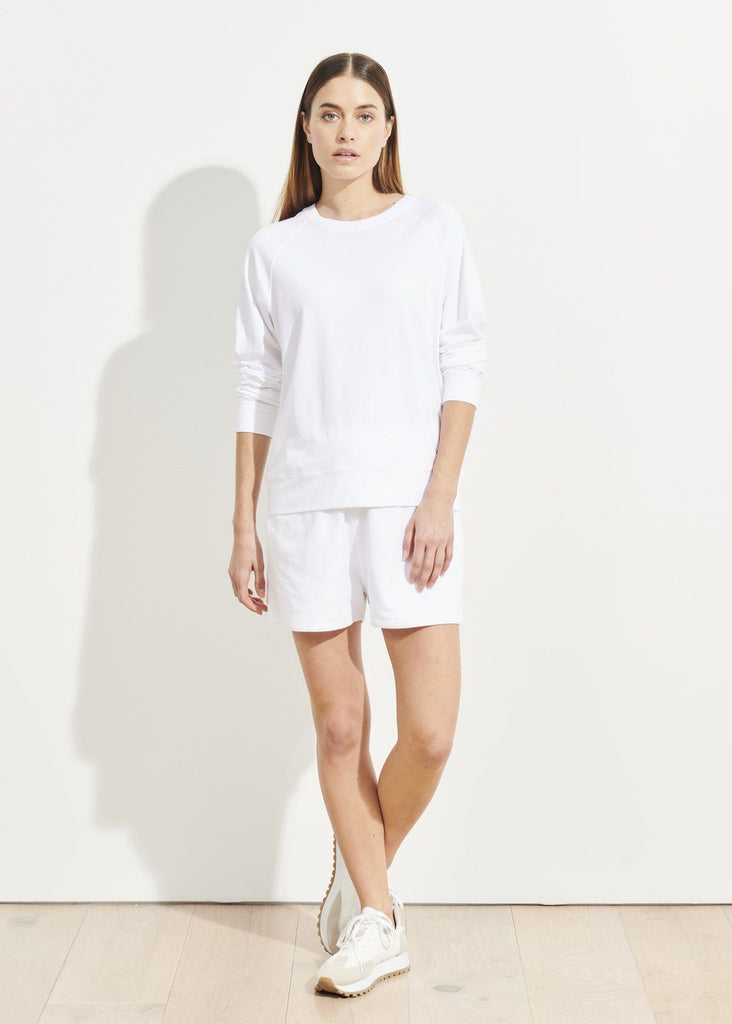 Patrick Assaraf Oversized Sweatshirt- White - Styleartist