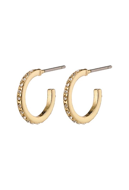 Pilgrim Roberta Crystal Small Hoop Earrings - Gold Plated - Styleartist