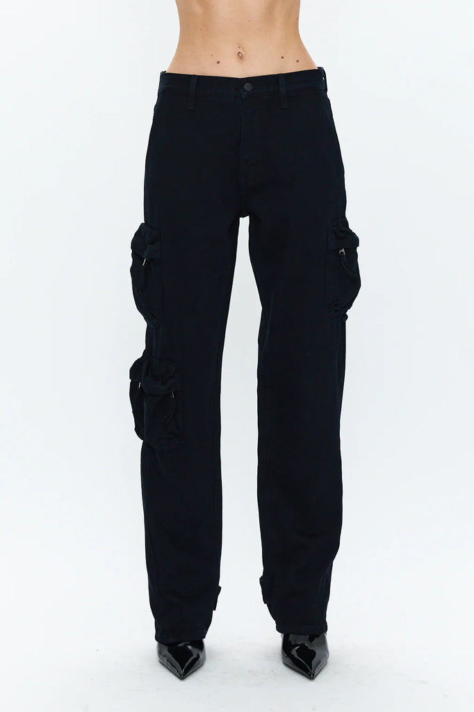 Pistola Bobbie Utility Mid Rise Loose Straight Pant- Abyss - Styleartist