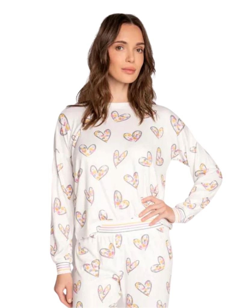 PJ Salvage A Heart Full of Daisies Long Sleeve - Ivory - Styleartist