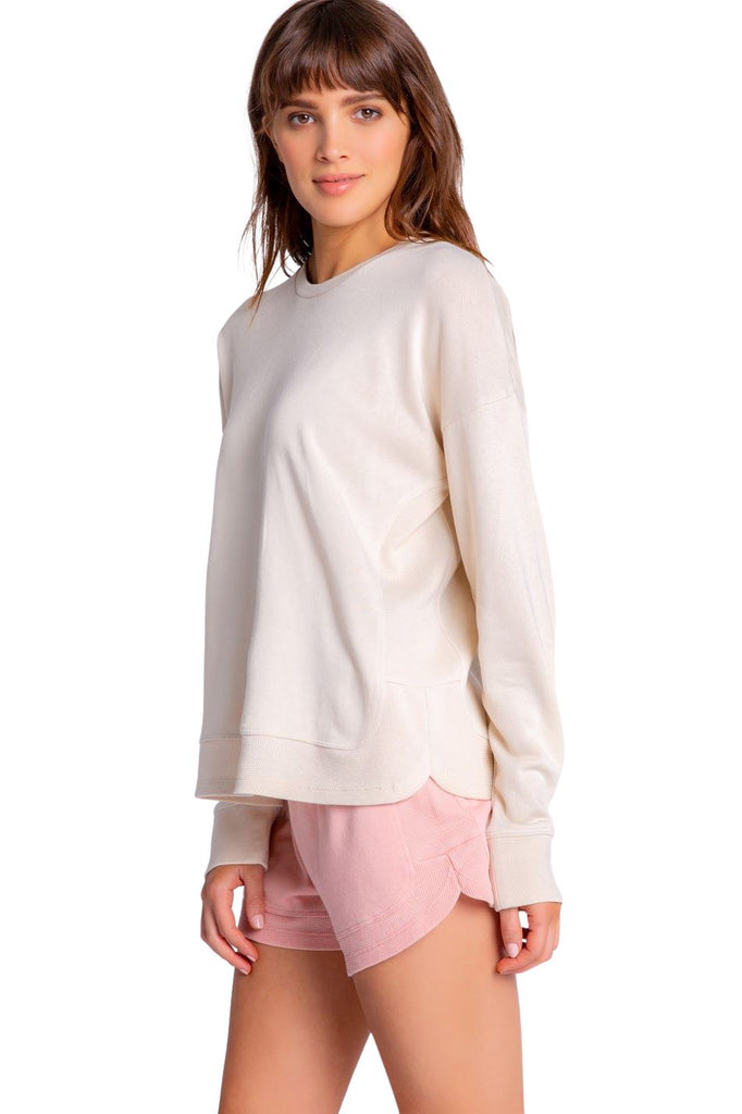 Pj Salvage Fade Away Solid Long Sleeve Top - Stone - Styleartist