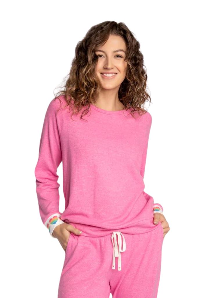 PJ Salvage Fresh & Fruity Long Sleeve - Hot Pink - Styleartist