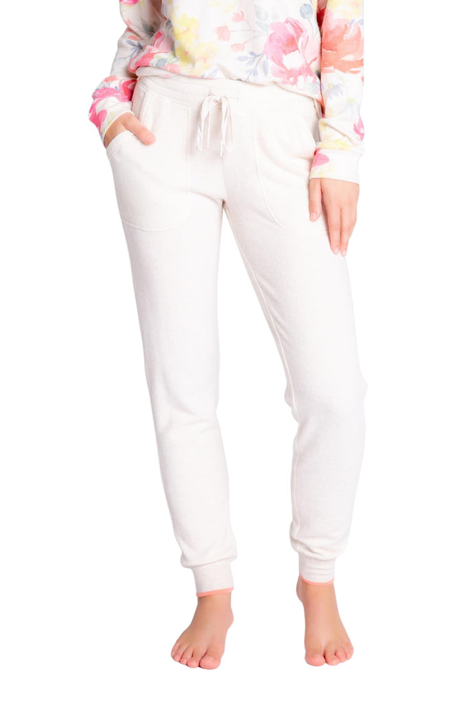 PJ Salvage Happy Blooms Solid Jammie Pant- Oatmeal - Styleartist