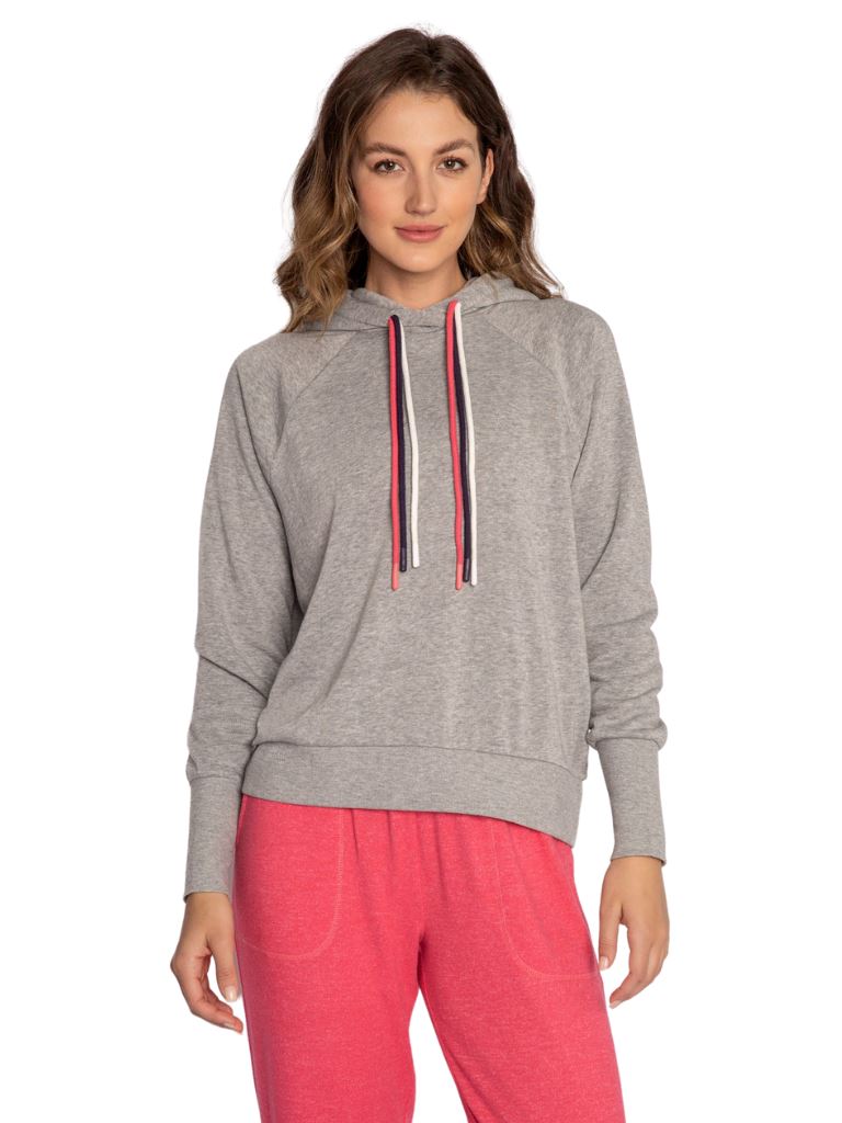 PJ Salvage Happy Things Solid Hoody - Heather Grey - Styleartist