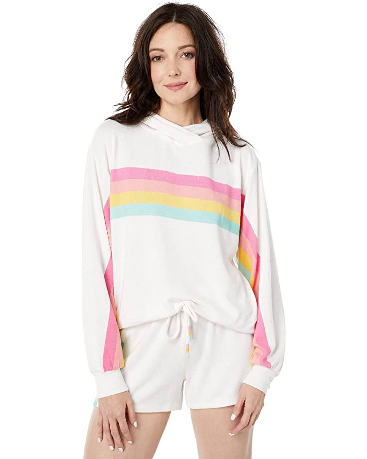 PJ Salvage Love Makes The World Stripe Hoody - Oatmeal - Styleartist