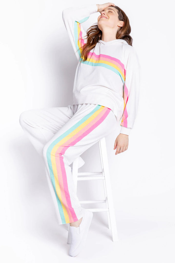 PJ Salvage Love Makes The World Stripe Pant - Oatmeal - Styleartist