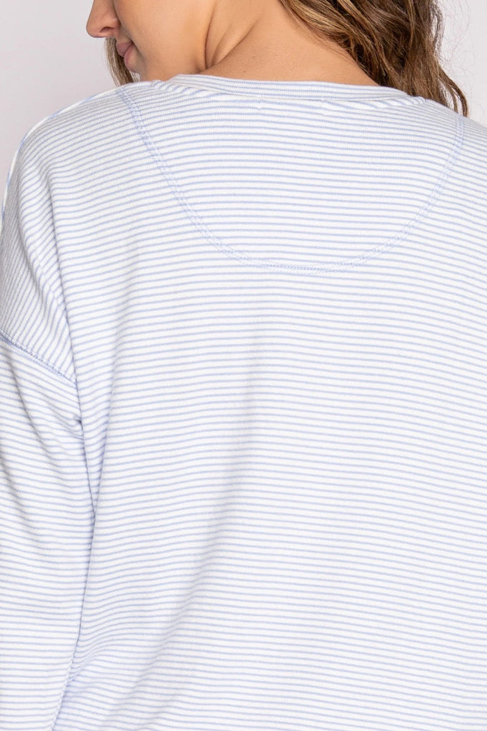 PJ Salvage Mini Me Striped Long Sleeve Top - Peri - Styleartist
