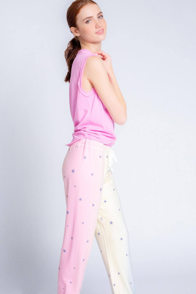 PJ Salvage Peachy Party Stars Banded Pant- Multi Colours - Styleartist
