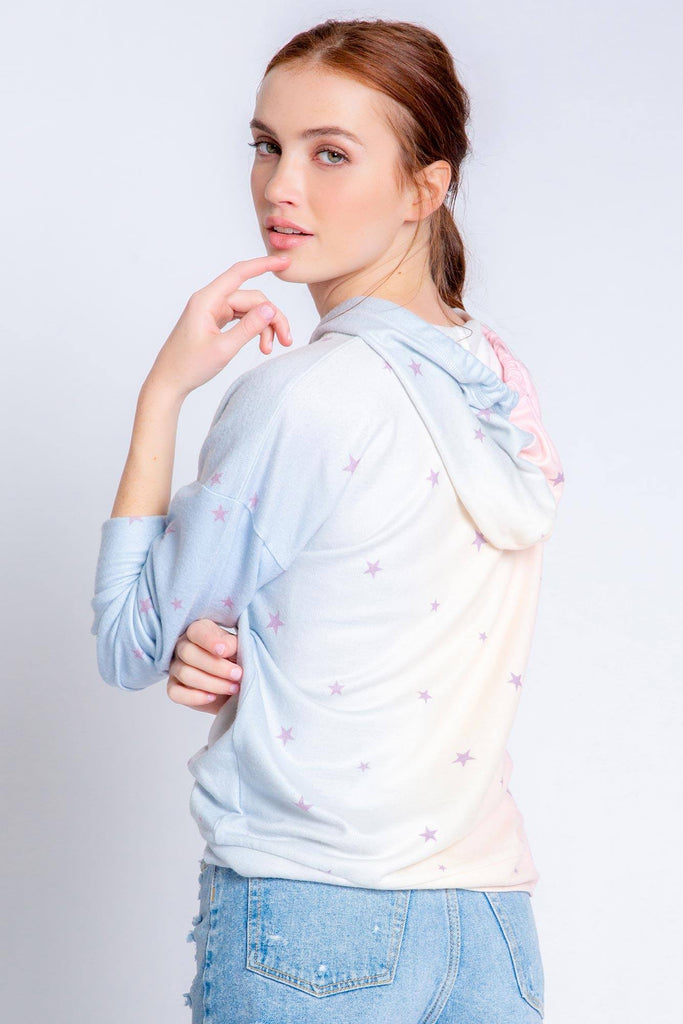 PJ Salvage Peachy Party Stars Hoodie- Multi Colours - Styleartist