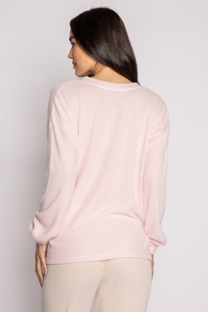 PJ Salvage The Remix Long Sleeve Top- Pastel Pink - Styleartist
