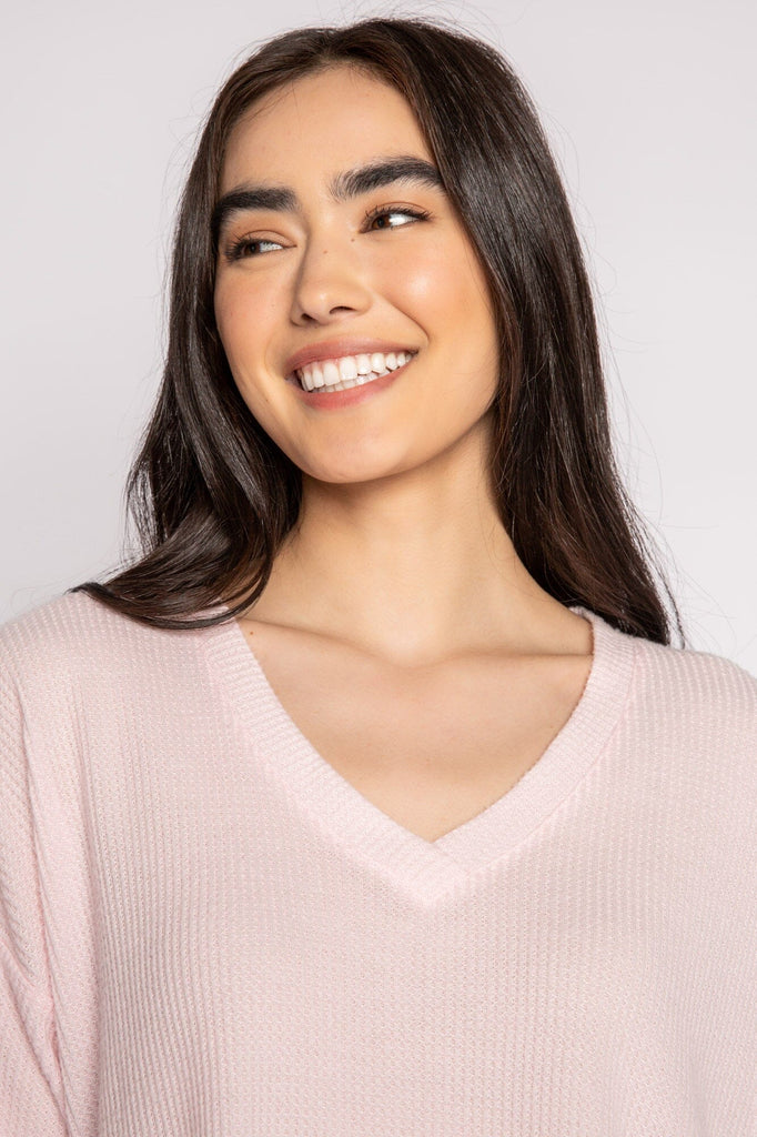 PJ Salvage The Remix Long Sleeve Top- Pastel Pink - Styleartist