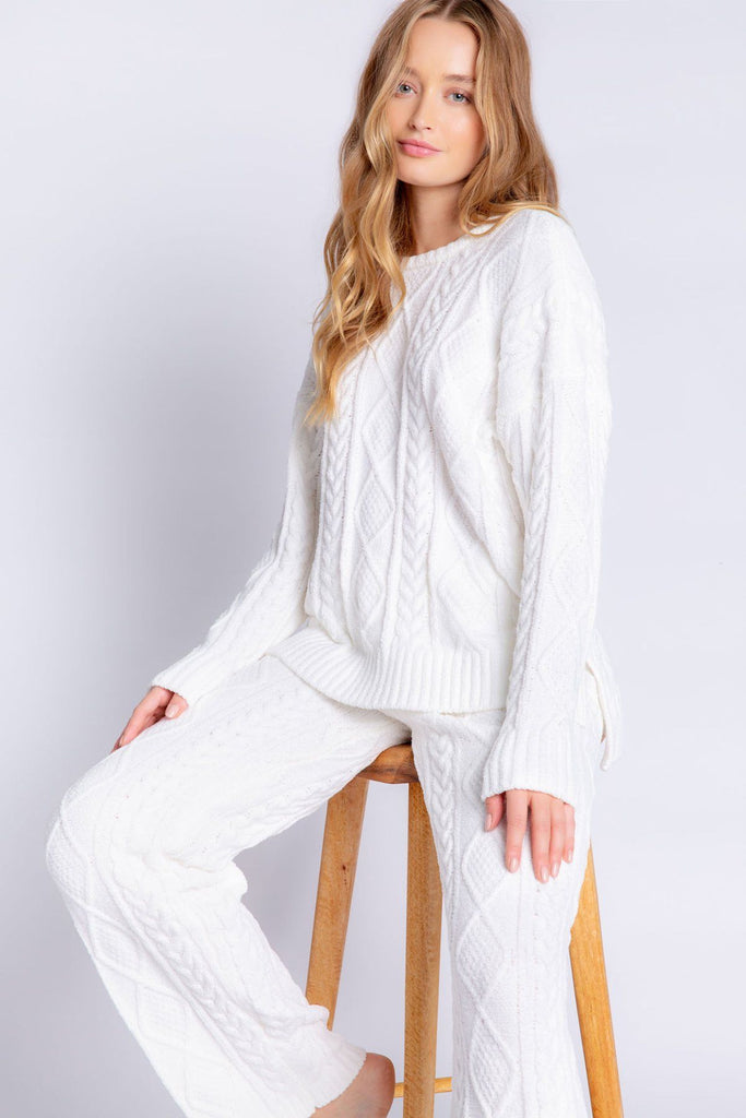 PJ Salvage Winter Woods Long Sleeve-Ivory - Styleartist