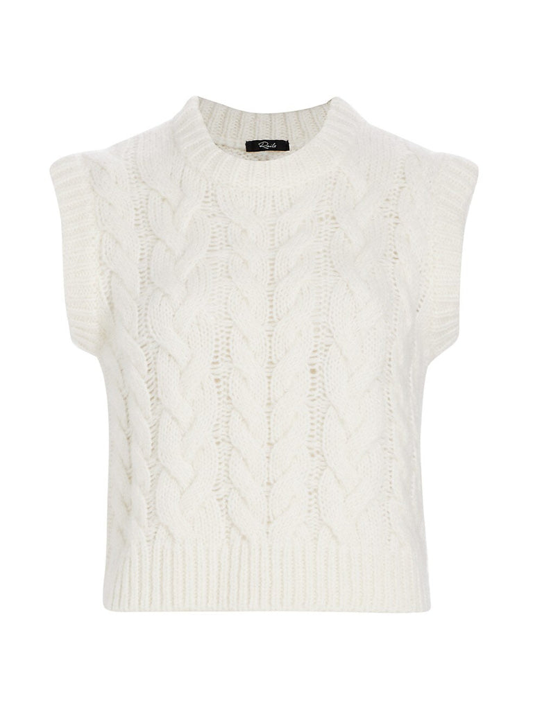 Rails Alexis Crew Neck Sweater Vest - Ivory - Styleartist