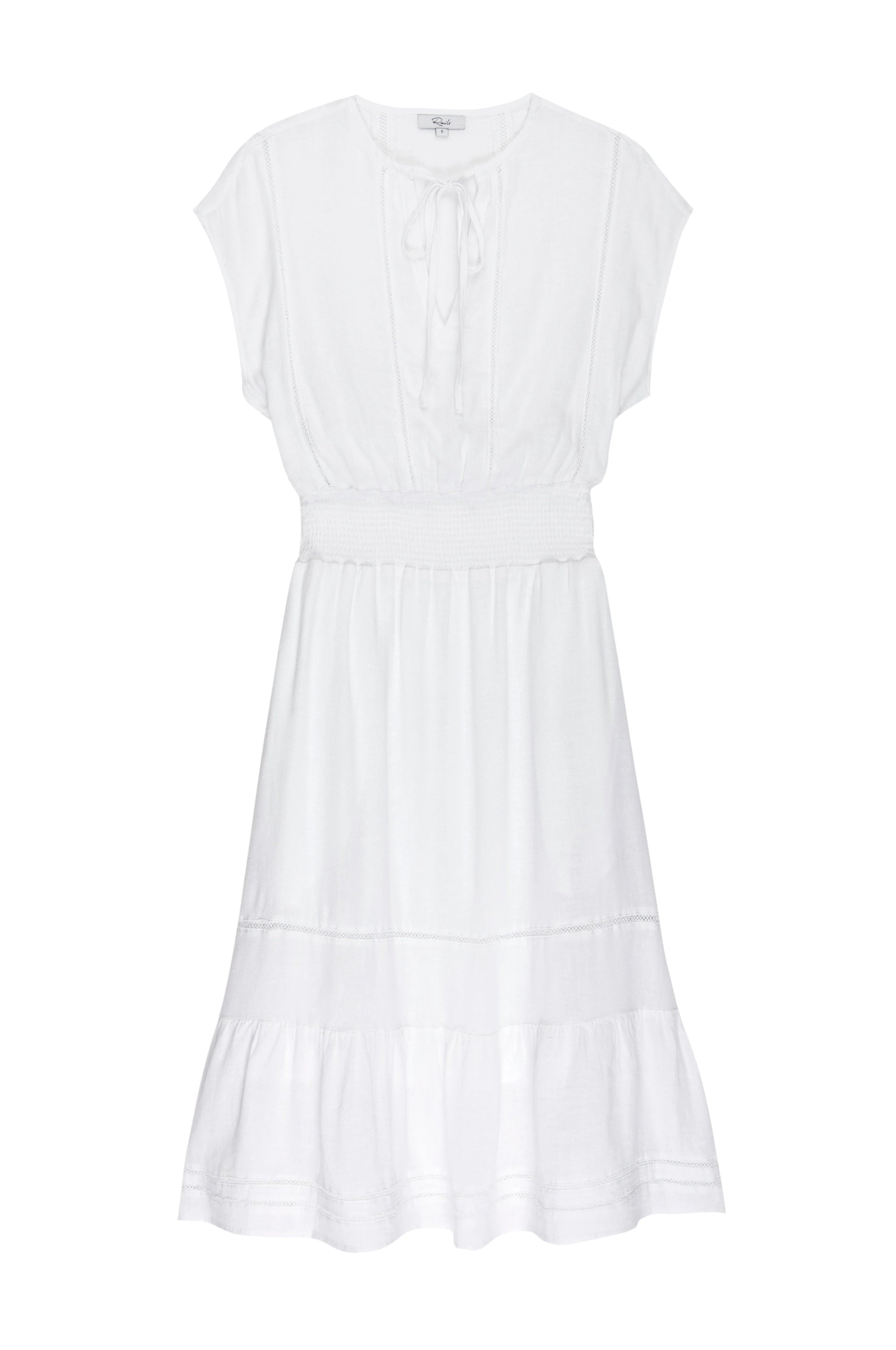 rails ashlyn midi dress Rails Ashlyn Luxe Linen Midi Dress- White Lace Detail – Styleartist