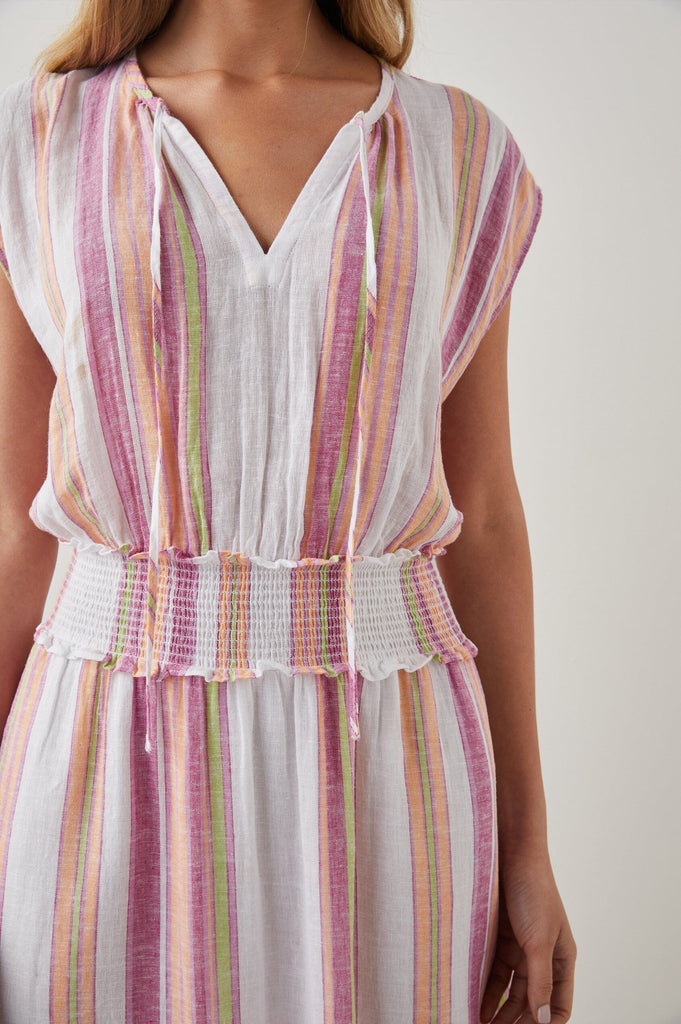 Rails Ashlyn Midi Dress - Hibiscus Stripe - Styleartist