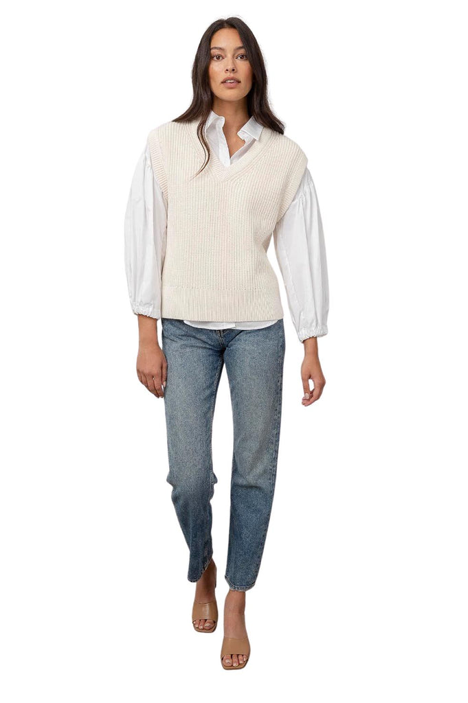 Rails Chandler Sweater Vest - Cream - Styleartist