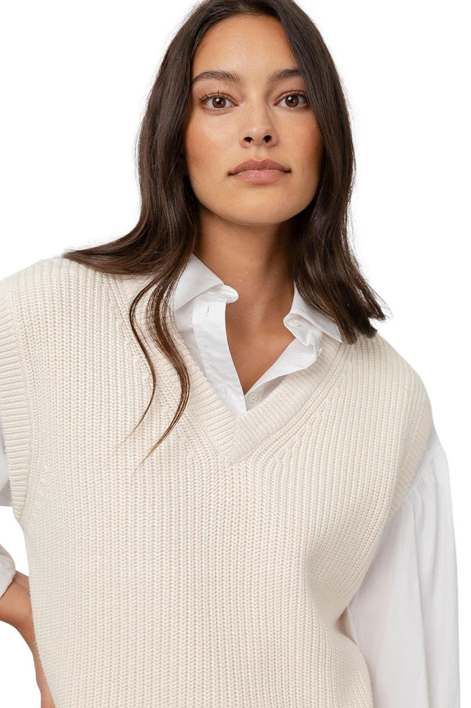 Rails Chandler Sweater Vest - Cream - Styleartist