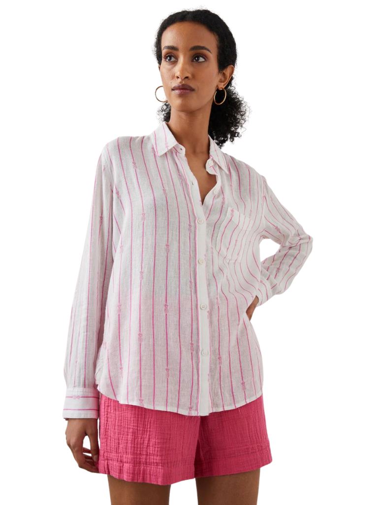 Rails Charli Button-Down Shirt - Pink Pineapple Stripe - Styleartist