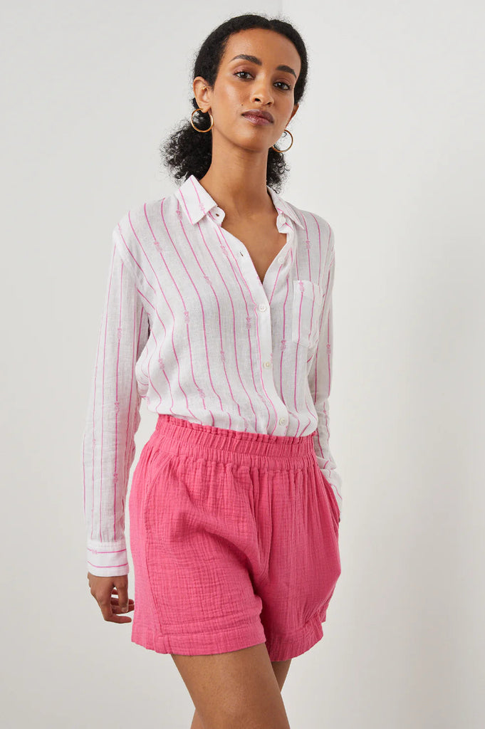 Rails Charli Button-Down Shirt - Pink Pineapple Stripe - Styleartist
