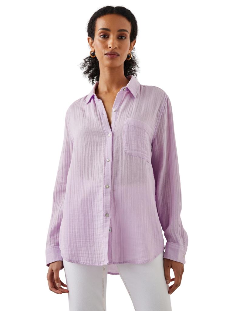 Rails Ellis Cotton Gauze Shirt - Orchid - Styleartist